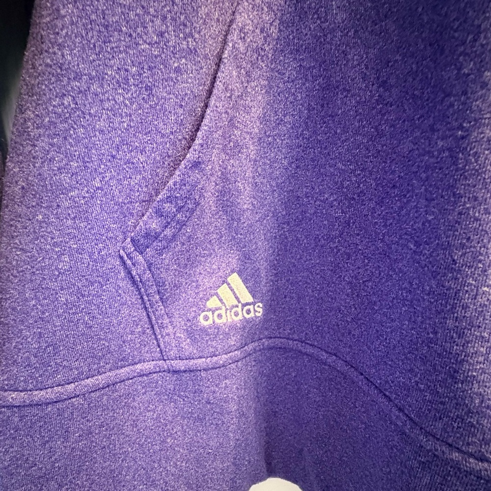 Adidas Blue Hoodie with Red Stripes - Picture 3 of 11